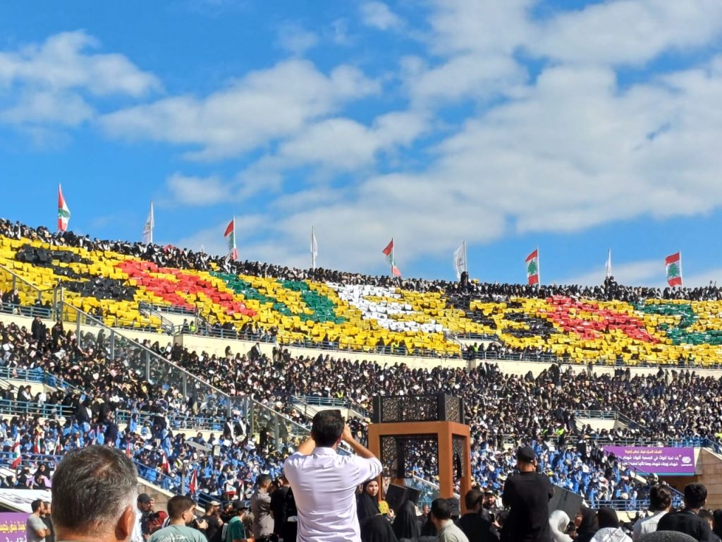 Camille Chamoun Stadium filled with Al-Mahdi Scouts